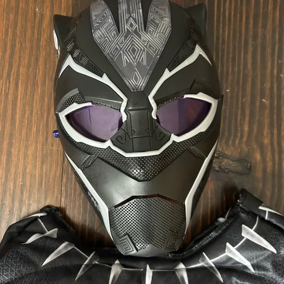 Marvel Black Panther Kids Costume - Black and Silver with Purple Accents - Picture 5 of 9